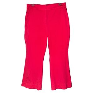 J.Crew Kelsey Flare Ankle Pants Women’s Size 10 Bright Hot Pink Stretch‎